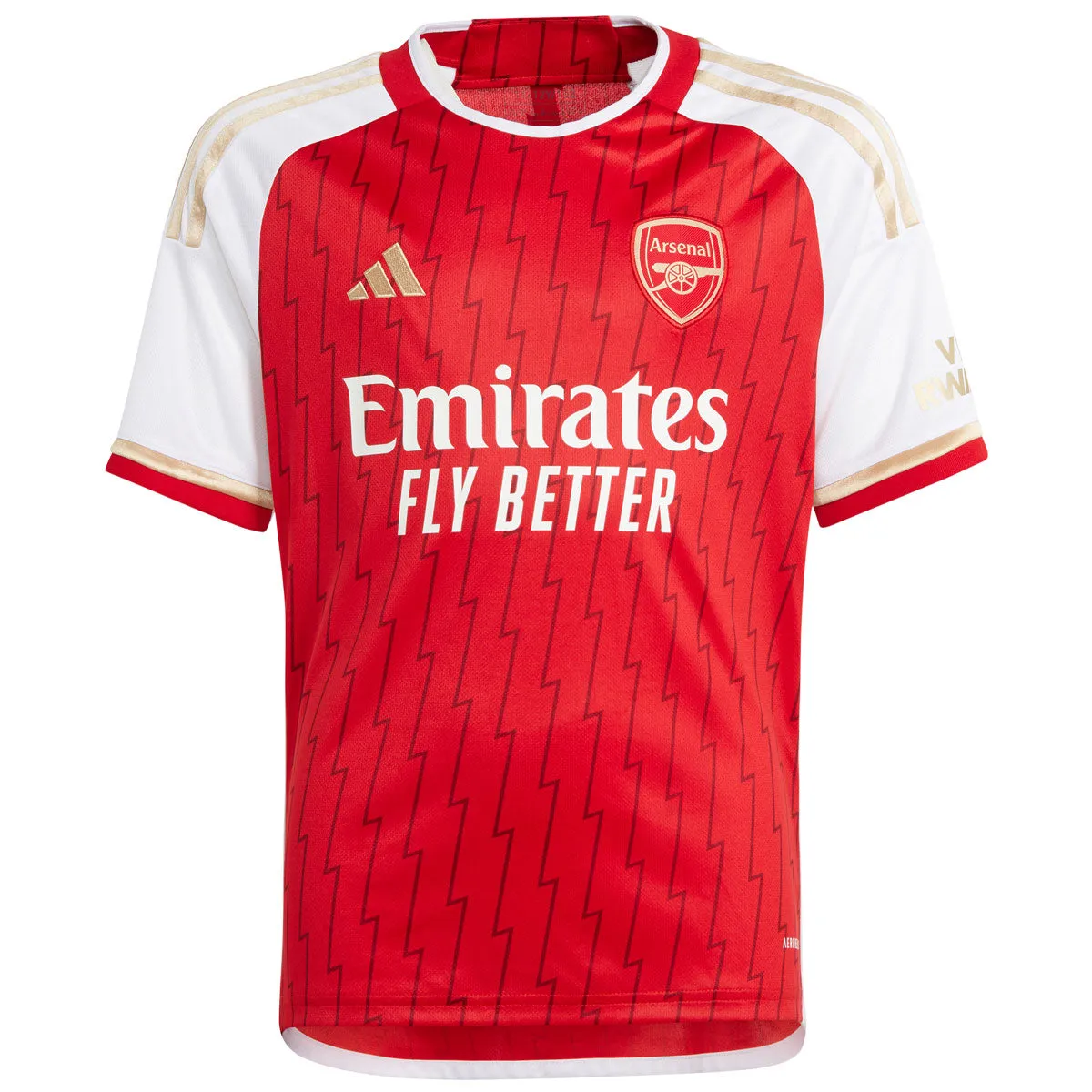 adidas Arsenal FC Official 2023/24 Home Jersey - Youth - Better Scarlet/White