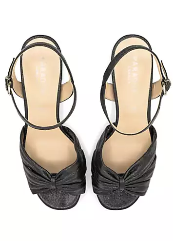 Black Wide Fit Metallic ’Nerita’ Platform Sandals by Paradox London | Look Again