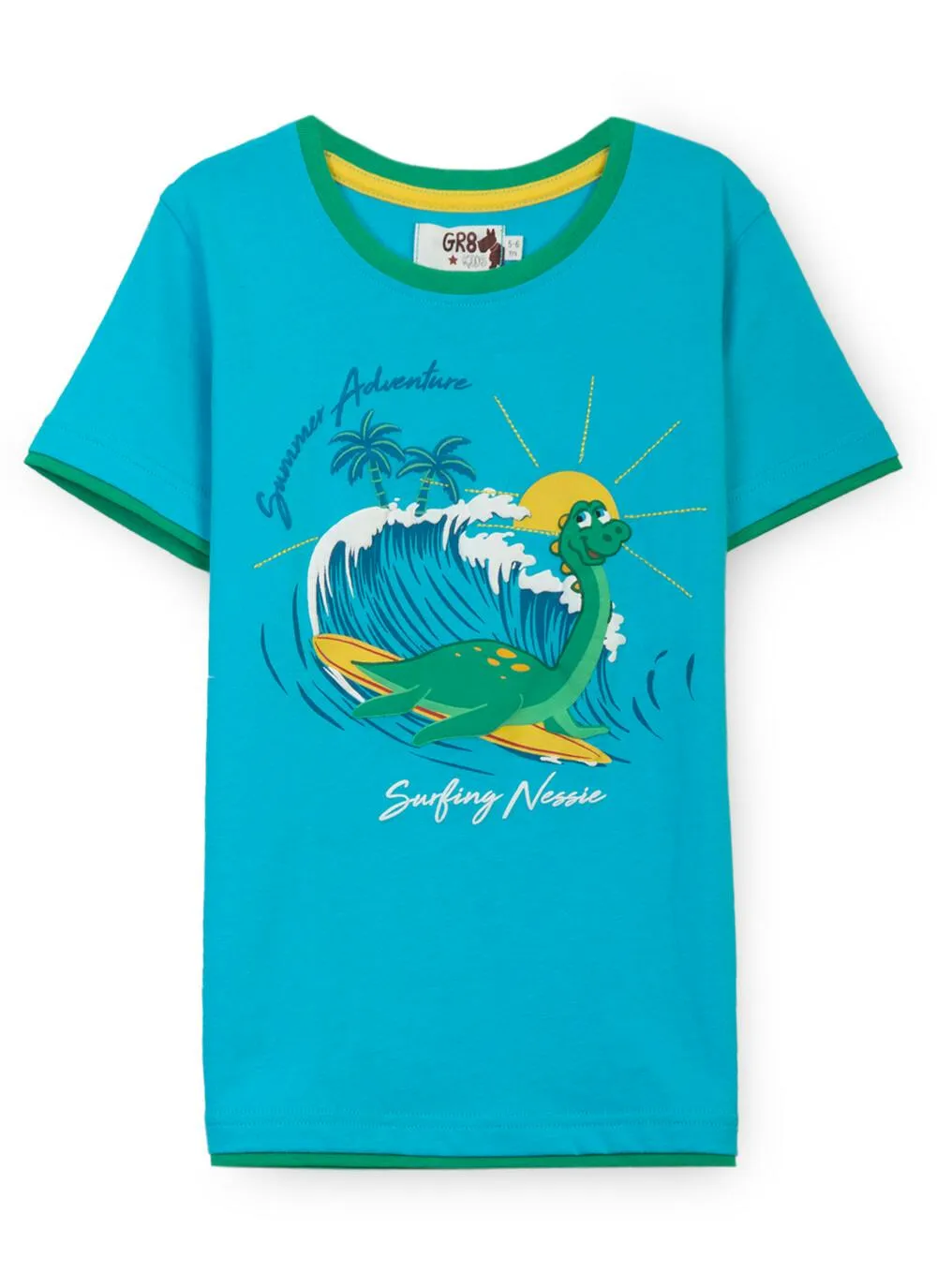 Bright Turquoise T-SHIRT SURFING NESS