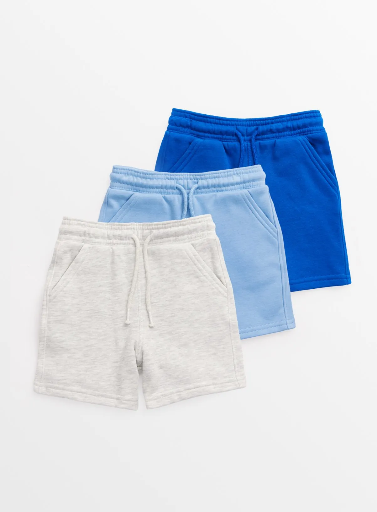 Buy Grey & Blues Sweat Shorts 3 Pack 1-2 years | Multipacks | Tu
