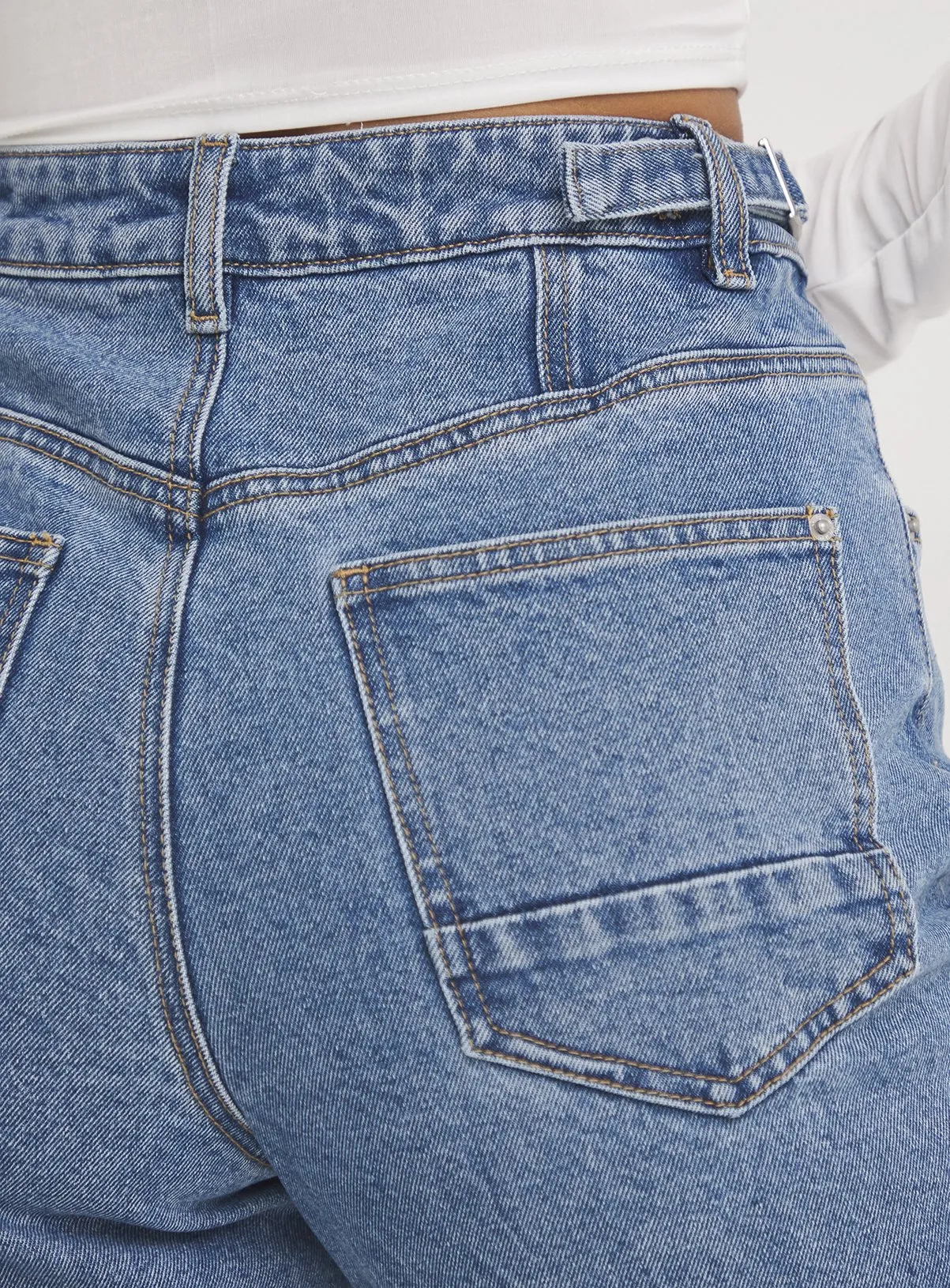 Buy SIMPLY BE High Rise Straight Leg Blue Cargo Jean 28 | Jeans | Tu