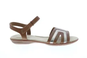 Clarks Ada Mist 26150075 Womens Brown Leather Strap Slingback Sandals Shoes