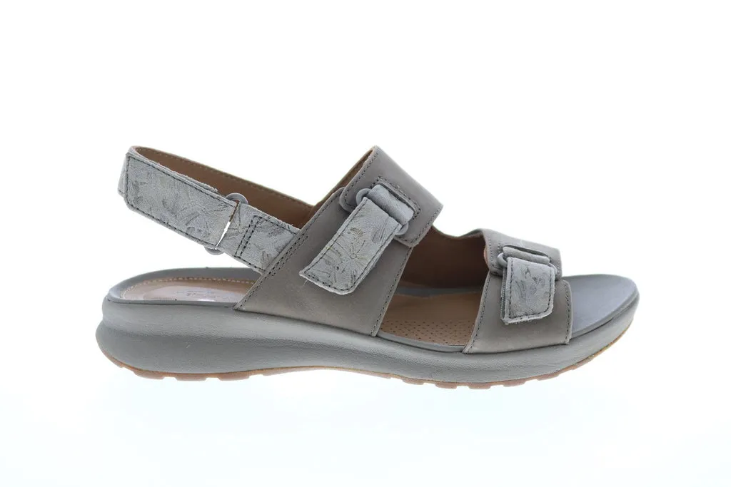 Clarks Un Adorn Sling 26148269 Womens Gray Wide Nubuck Strap Sandals Shoes