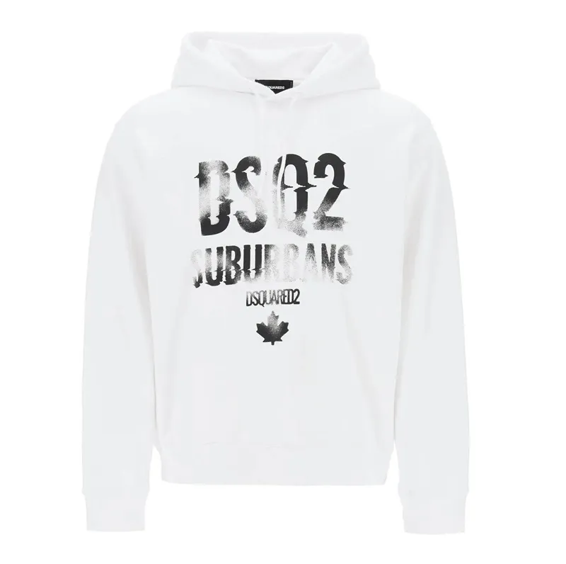 D SQUARED2  |Street Style Long Sleeves Cotton Logo Luxury Hoodies