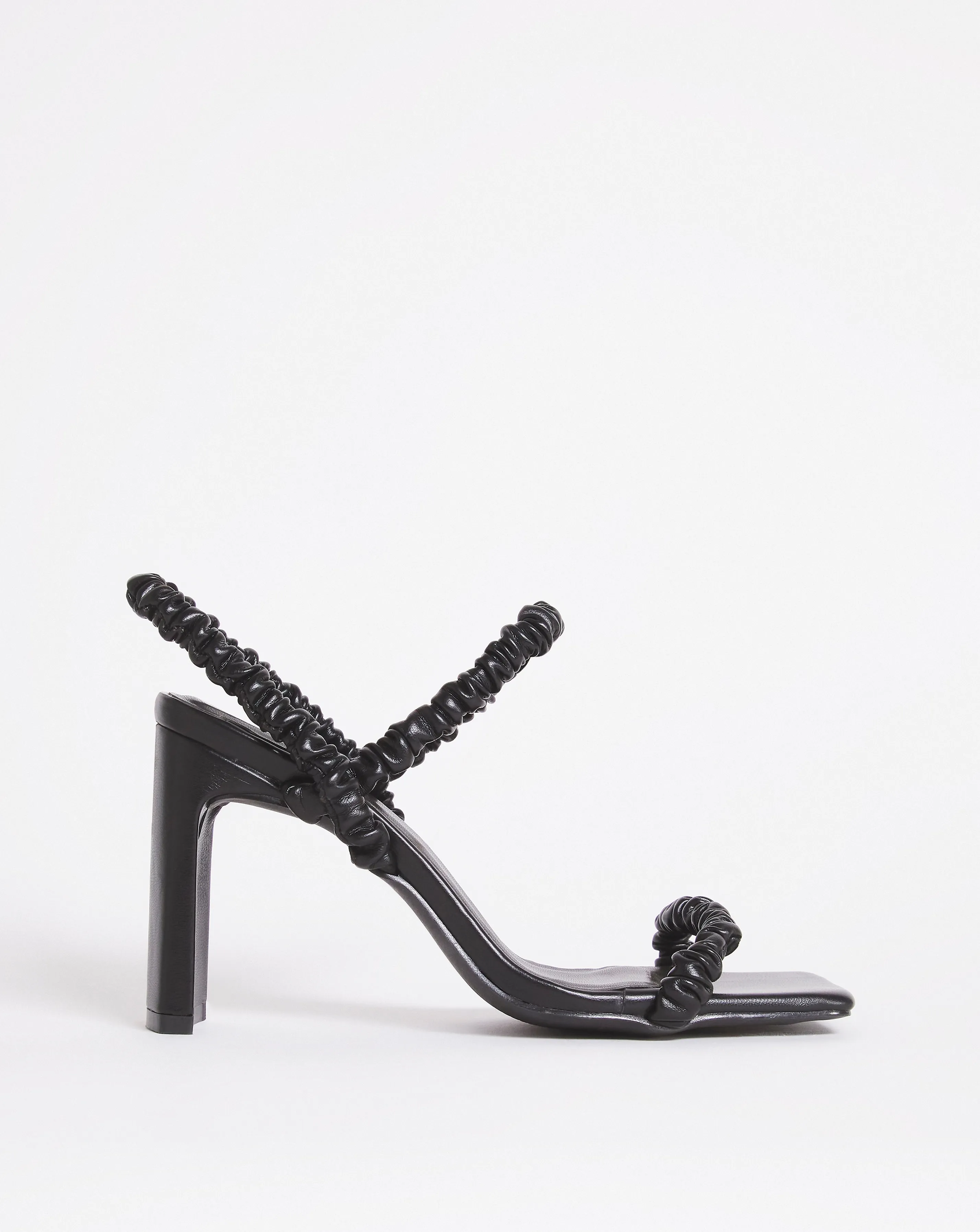 Diandra Ruched Strap High Heeled Sandals Ex Wide Fit | Simply Be