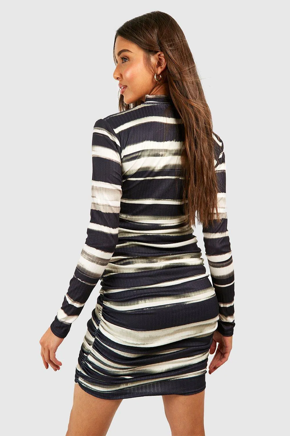 Dresses | Wide Rib Tie Dye High Neck Bodycon Dress | boohoo