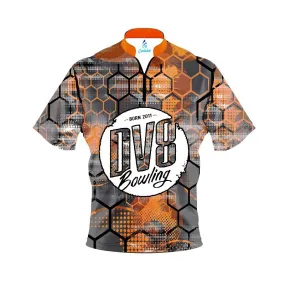 DV8 Fire Honeycomb Quick Ship CoolWick Sash Zip Bowling Jersey