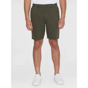 FIG loose herringbone linen elastic waist string shorts - GOTS/Vegan