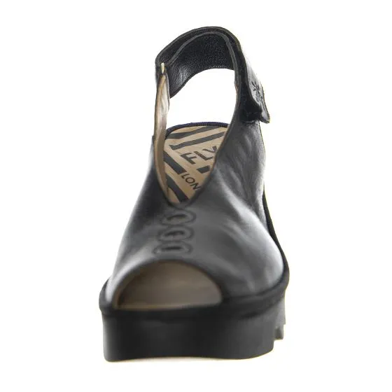 FLY LONDON W' Baye 386 Fly Ceralin Black Sandals
