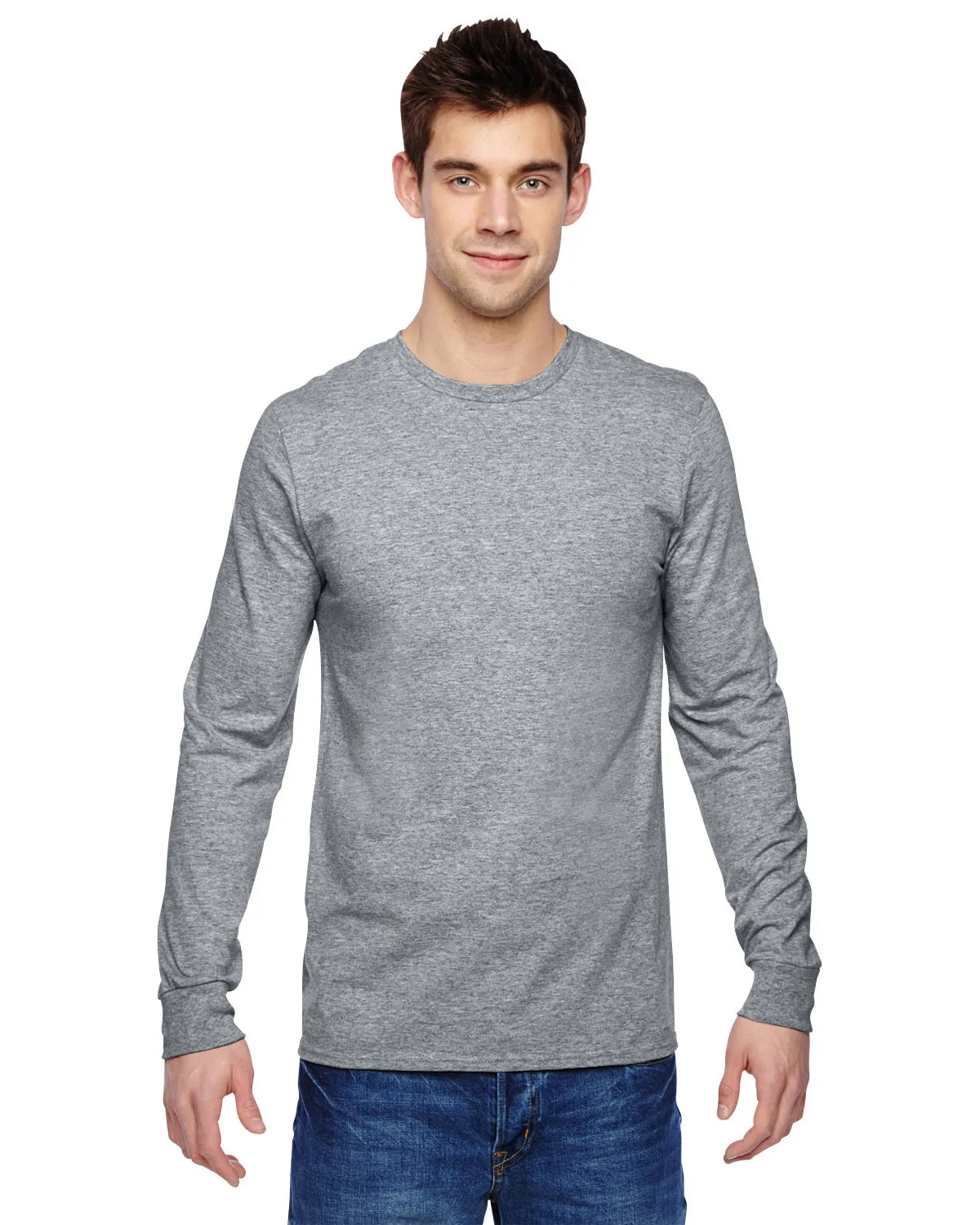 Fruit Of The Loom SFLR Men 4.7 Oz. 100% Sofspun Cotton Jersey Long-Sleeve T-Shirt