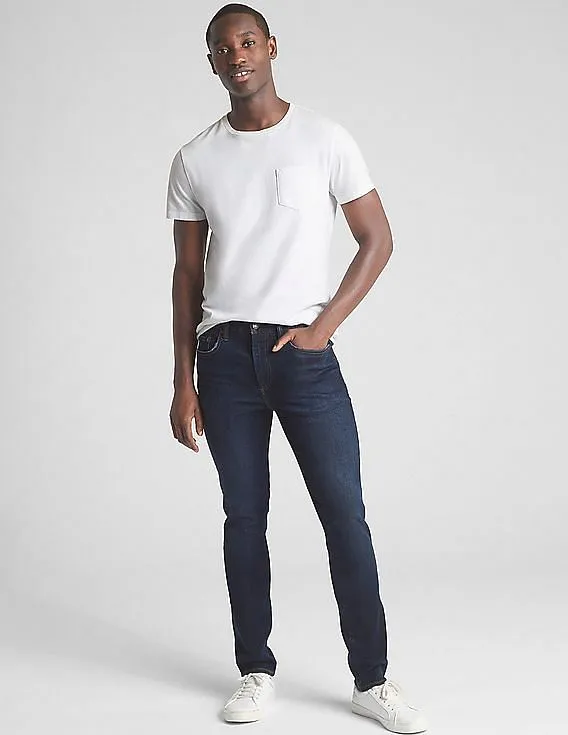 GAP Men Blue Soft Wear Jeans In Skinny Fit With GapFlex