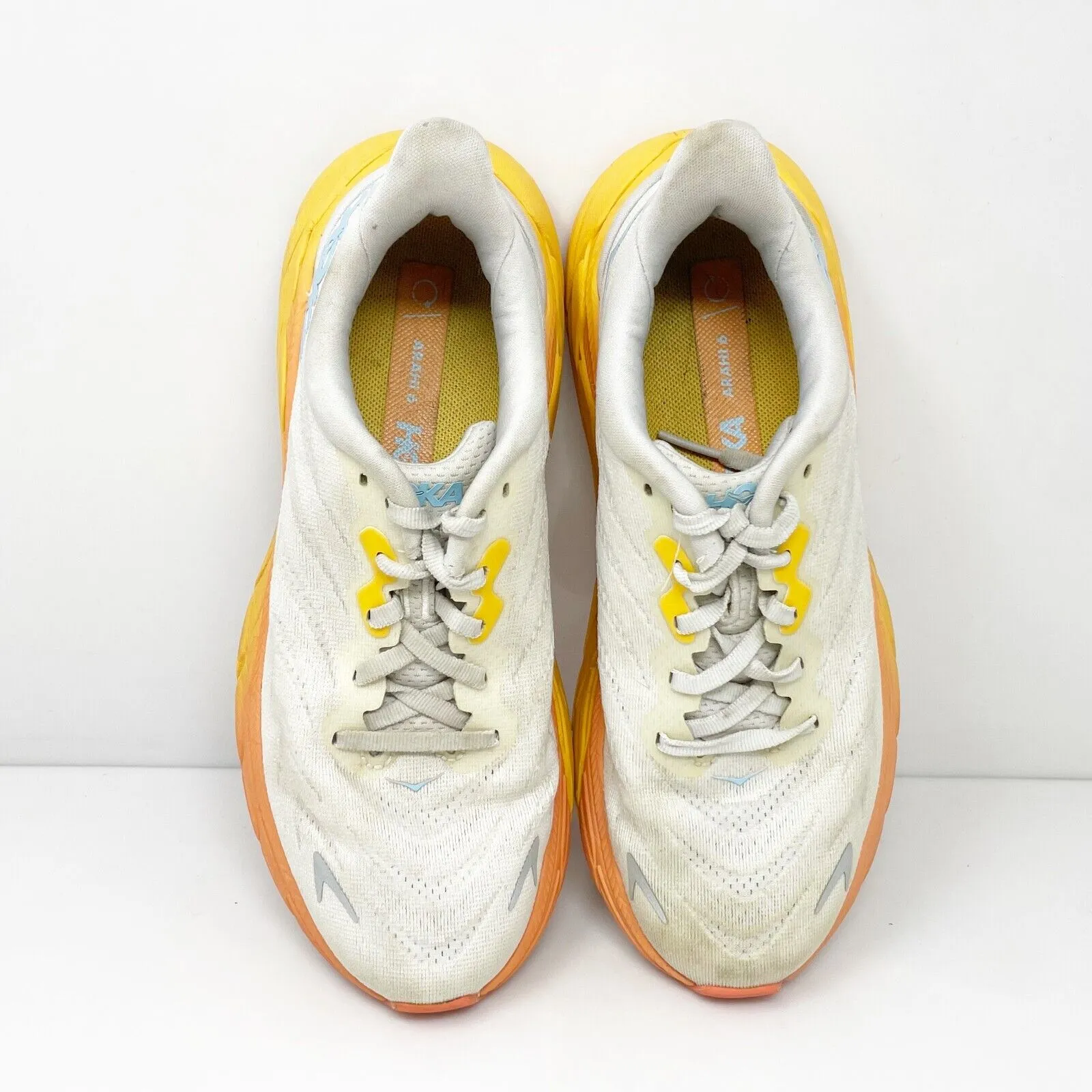 Hoka One One Womens Arahi 6 1123195 NCBDB White Running Shoes Sneakers Size 6.5B