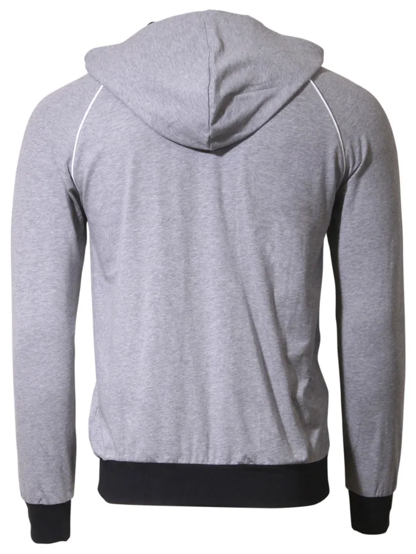 Hugo Boss Men's Mix-And-Match Jacket Zip-Up Hoodie Jersey Medium Grey Sz: M