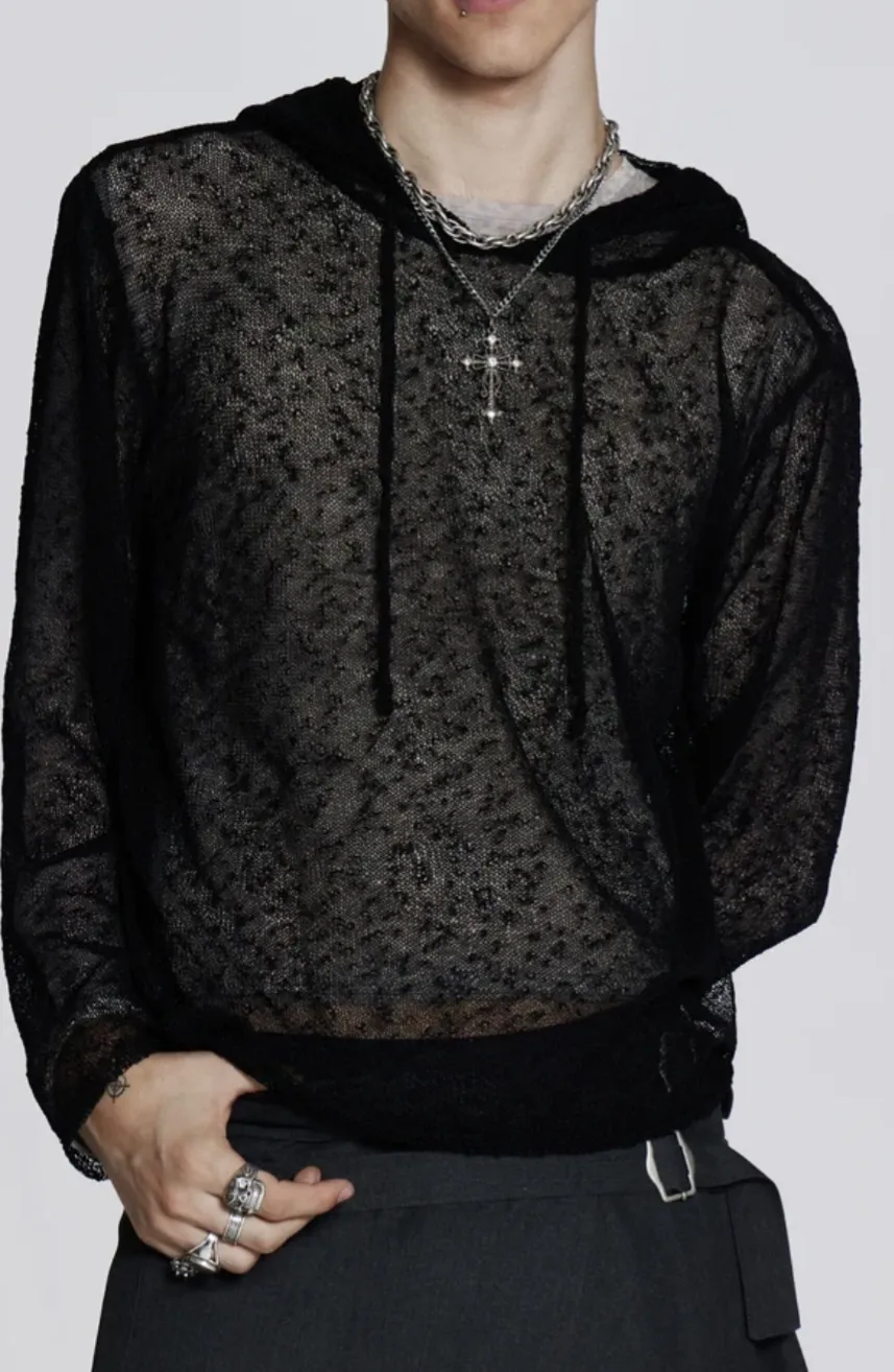 JADED LONDON  |Unisex Street Style Long Sleeves Sheer Hoodies