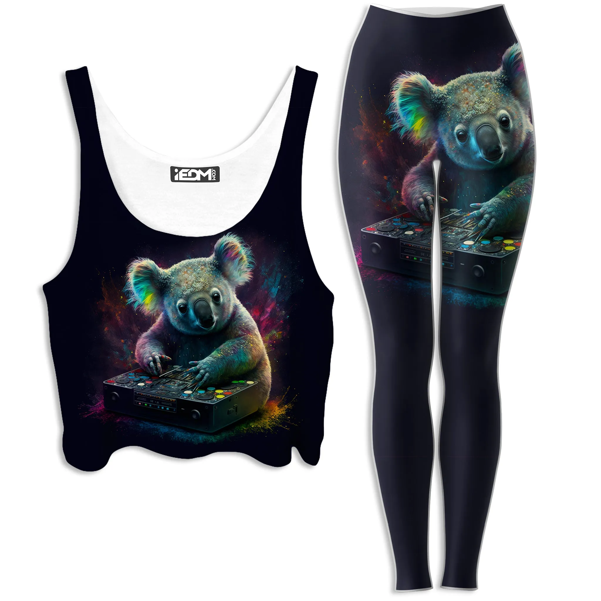 Koala Remix Crop Top and Leggings Combo