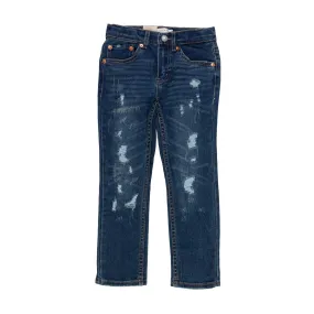 Levi's Dark Blue 512 Jeans With Rips For Kids And Teens