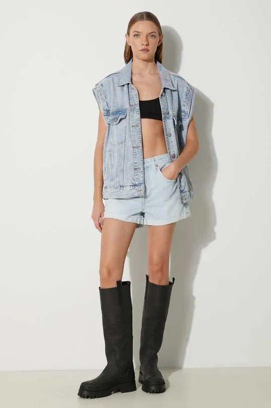 Levi's denim shorts women's blue color