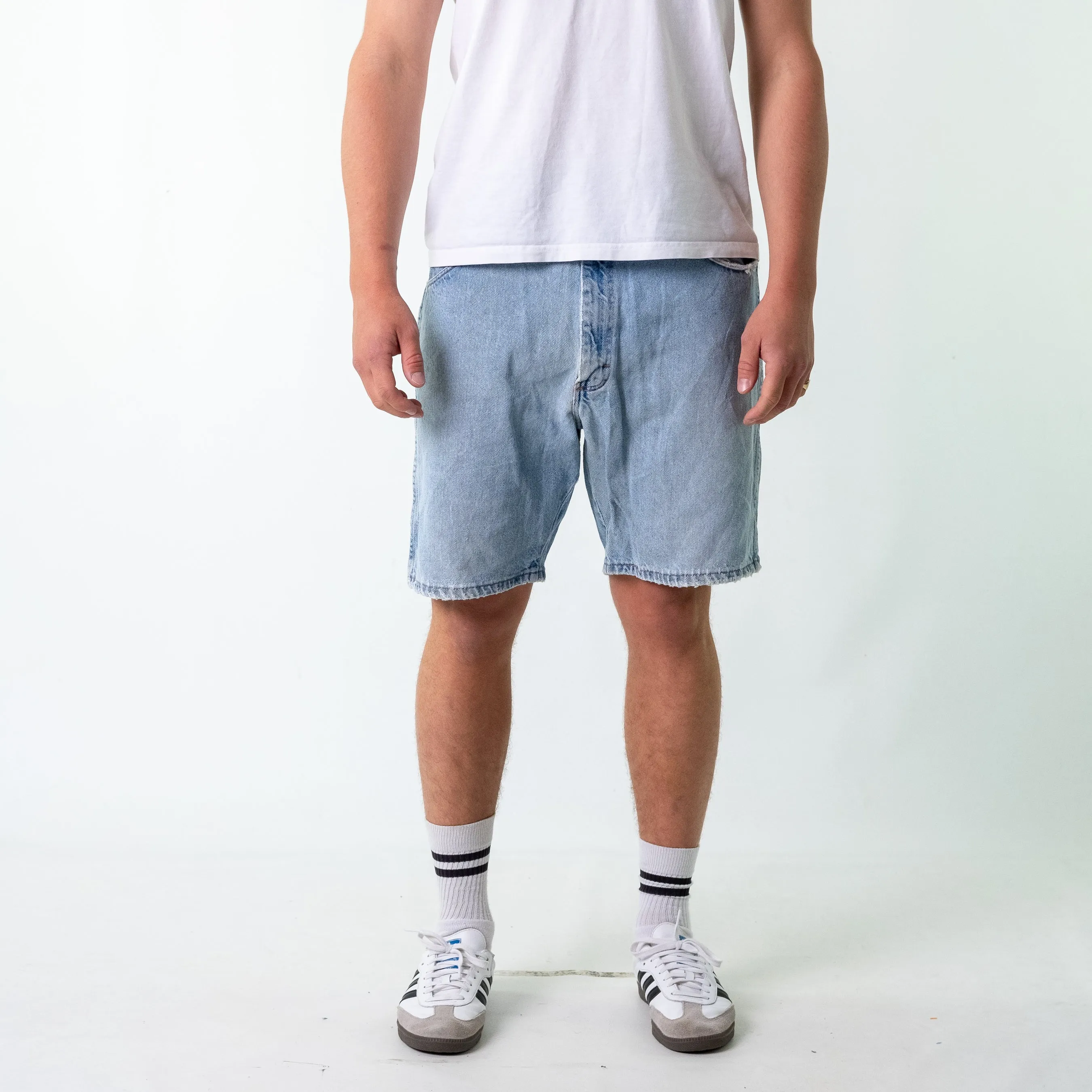 Light Blue 90s Wrangler Denim Jorts Shorts (34)