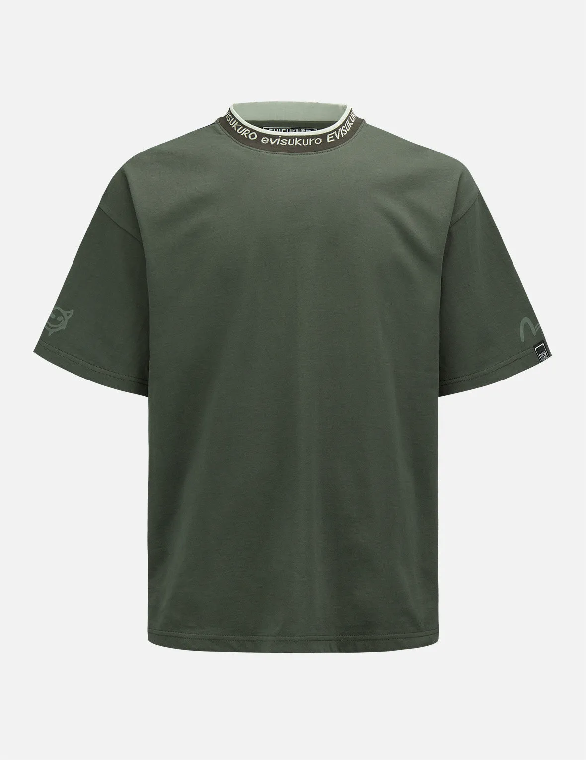 Logo Jacquard Mock Neck T-shirt