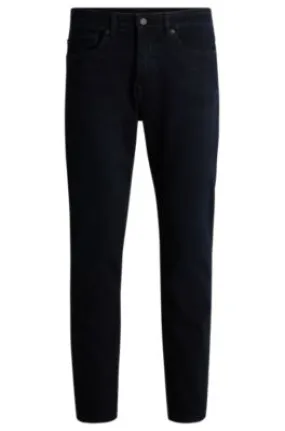 Maine regular fit jeans in comfortable stretch denim in blue-black color tone