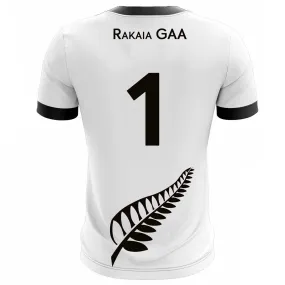 Mc Keever Rakaia GAA Numbered Goalkeeper Jersey - Adult - White/Black Player Fit