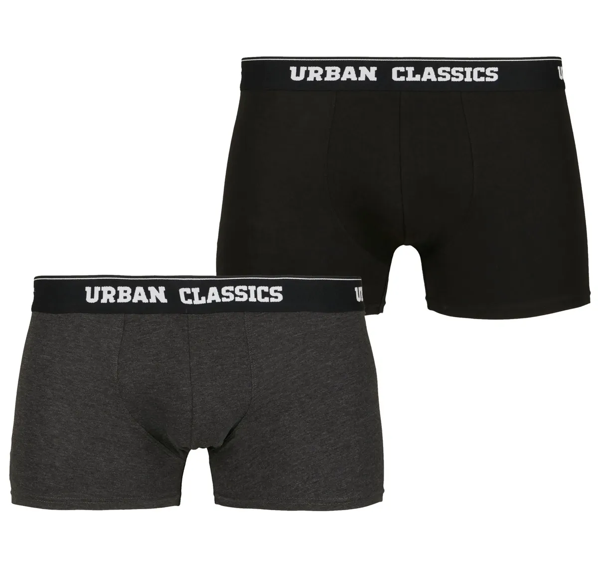 men's boxer shorts (set of 2) URBAN CLASSICS - TB1277 - black/charcoal  -  Metal-shop