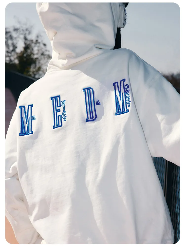 MR. ENJOY DA MONEY  |Unisex Street Style Oversized Logo Hoodies