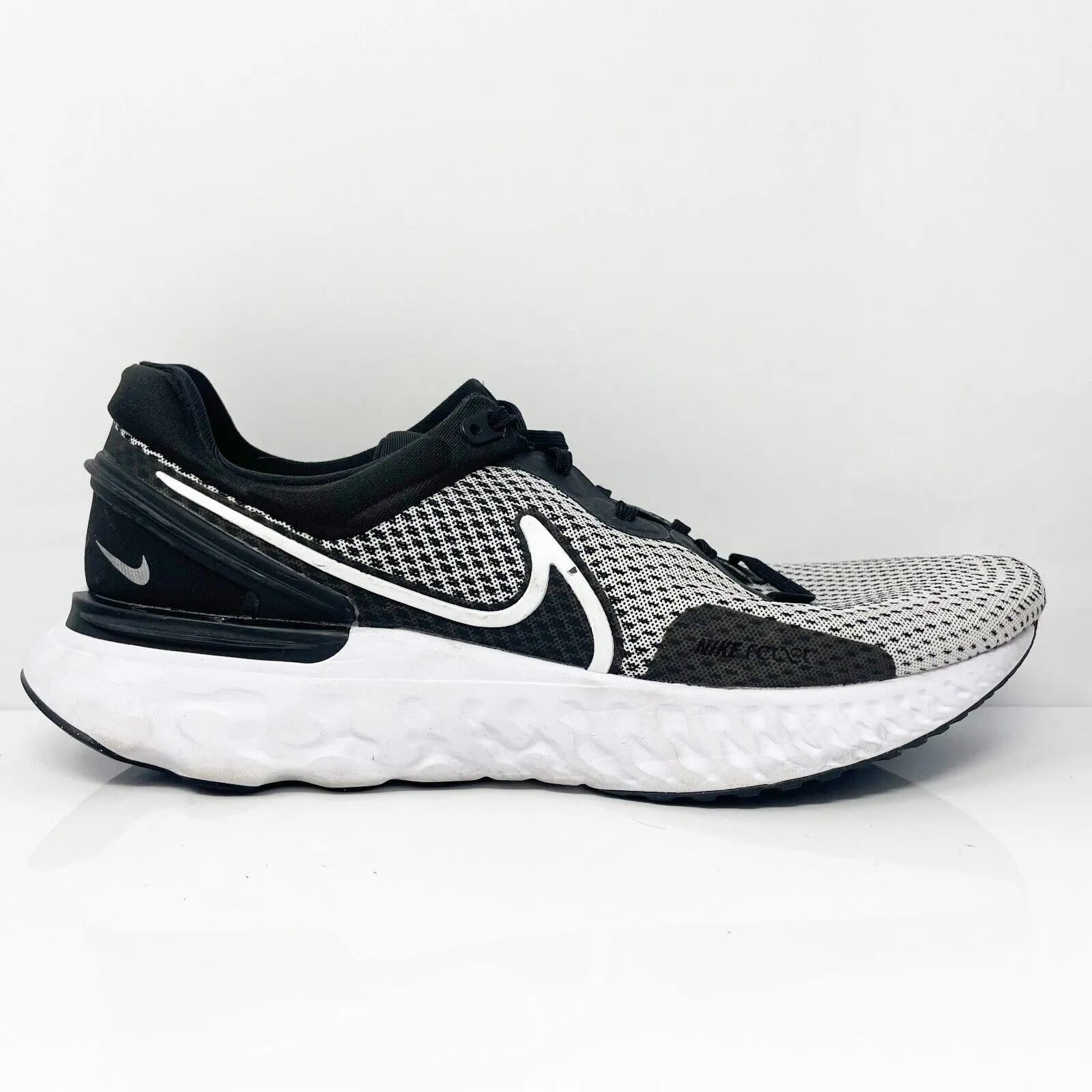 Nike Mens React Miler 3 DD0490-101 Gray Running Shoes Sneakers Size 12