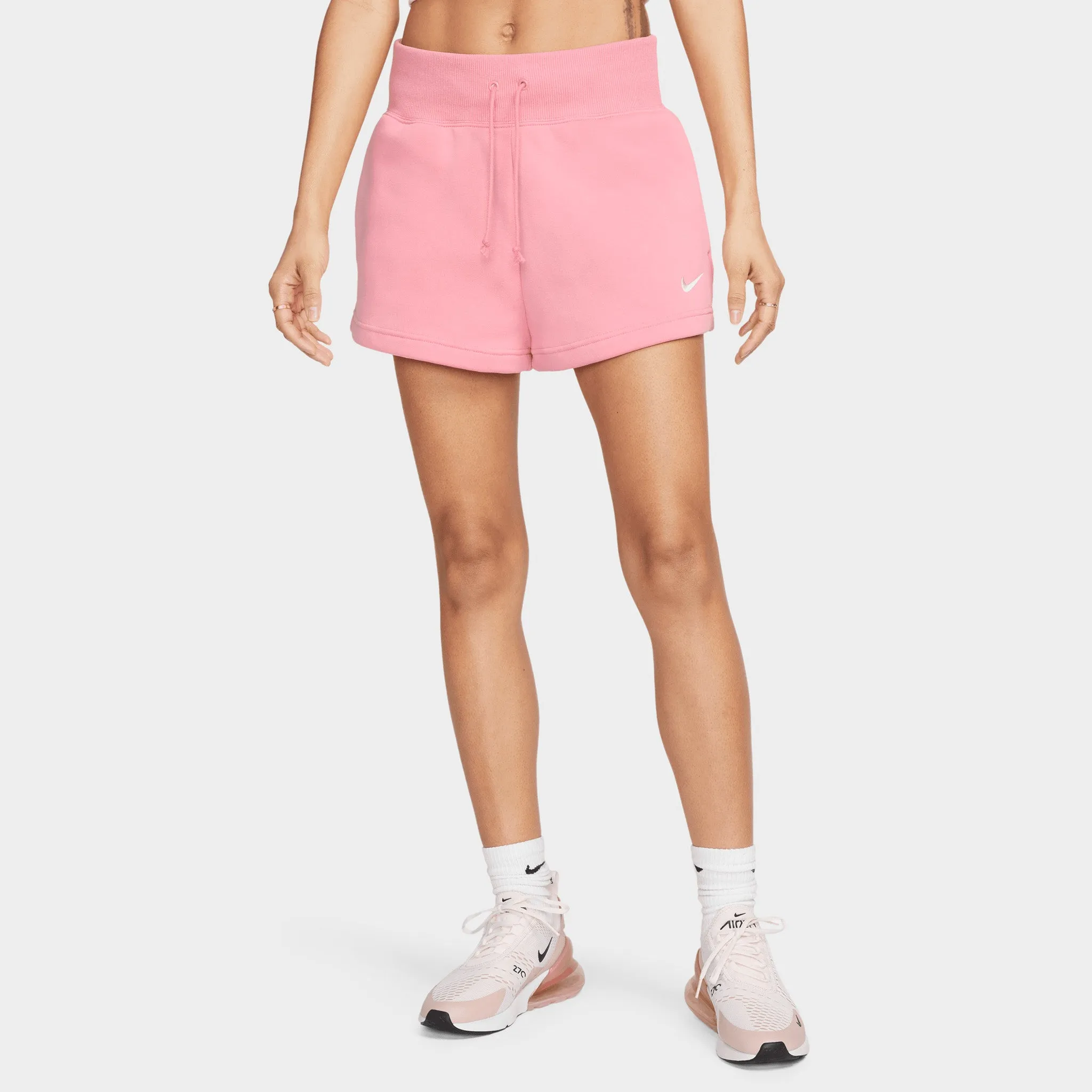 Nike Sportswear Women's High-Waisted Phoenix Fleece Shorts Coral Chalk / Sail