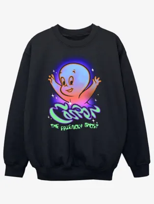 NW2 Casper The Friendly Ghost Kids Black Sweatshirt | Sweatshirts & Hoodies | George at ASDA