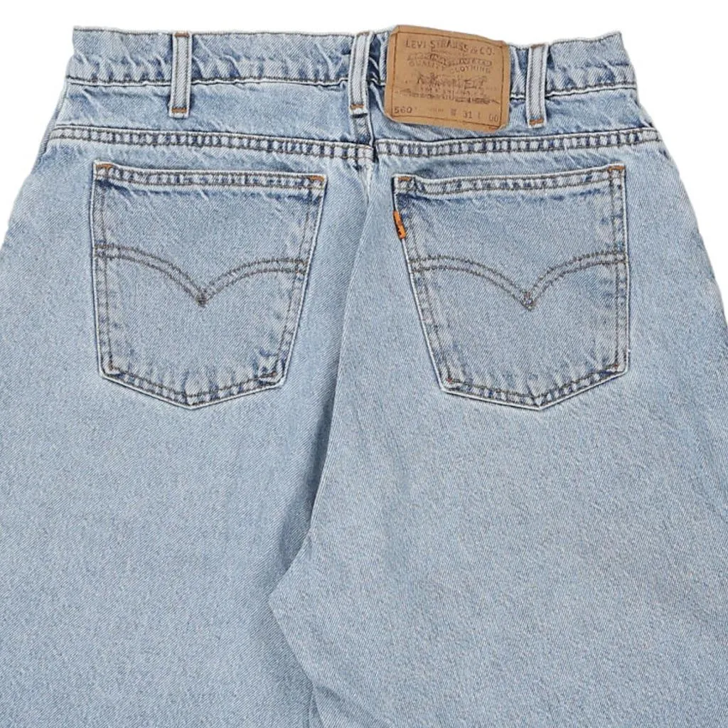 Orange Tab, 560 Levis Denim Shorts - 28W UK 8 Light Wash Cotton