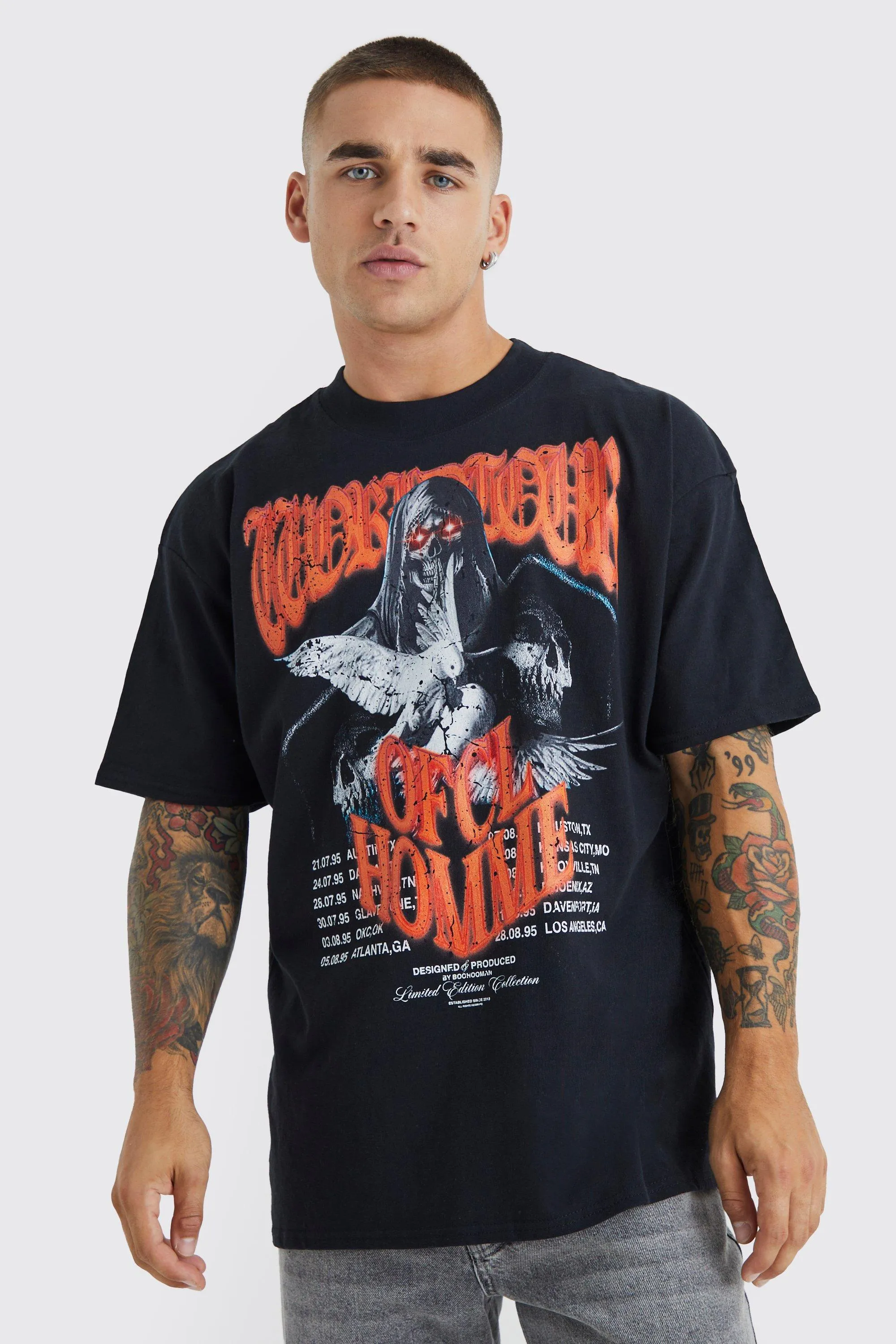 Oversized Grim Reeper Worldwide T-shirt