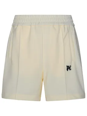 Palm Angels    Palm Angels Track Bermuda Shorts In Ivory Polyester