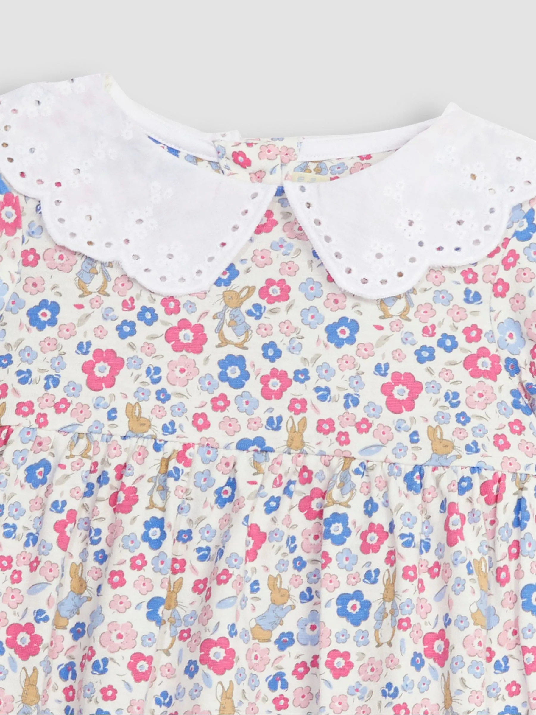 Pink 2-Piece Floral Peter Rabbit Top & Shorts Set