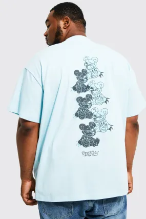 Plus Oversized Teddy Embroidered T-shirt