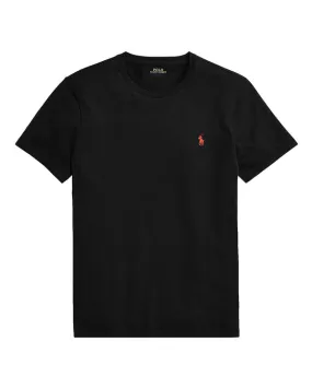 POLO RALPH LAUREN Polo Ralph Lauren Custom Slim Fit Jersey Crewneck T-Shirt - Black