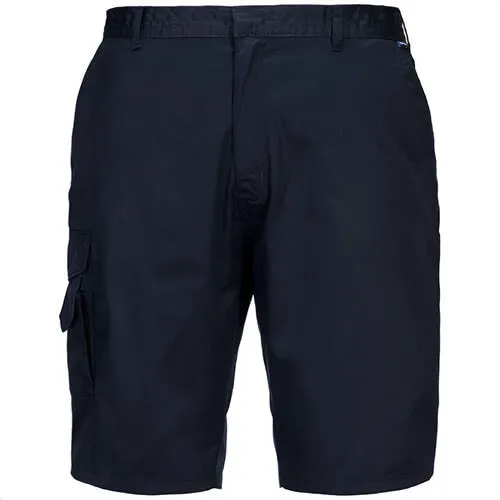 Portwest S790NARM Combat Shorts, 6 Pockets, Reinforced Seams, 40+ UPF Rated Fabric, Navy, M