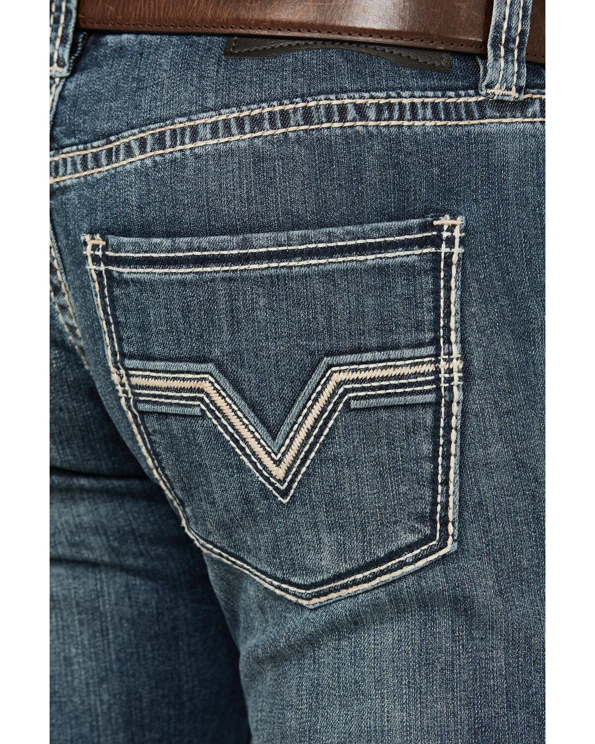 Product Name:  Rock & Roll Denim Men's Pistol Dark Vintage Wash Straight Stretch Denim Jeans