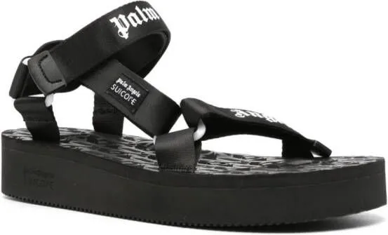 Suicoke x Palm Angels Depa logo-print sandals Black