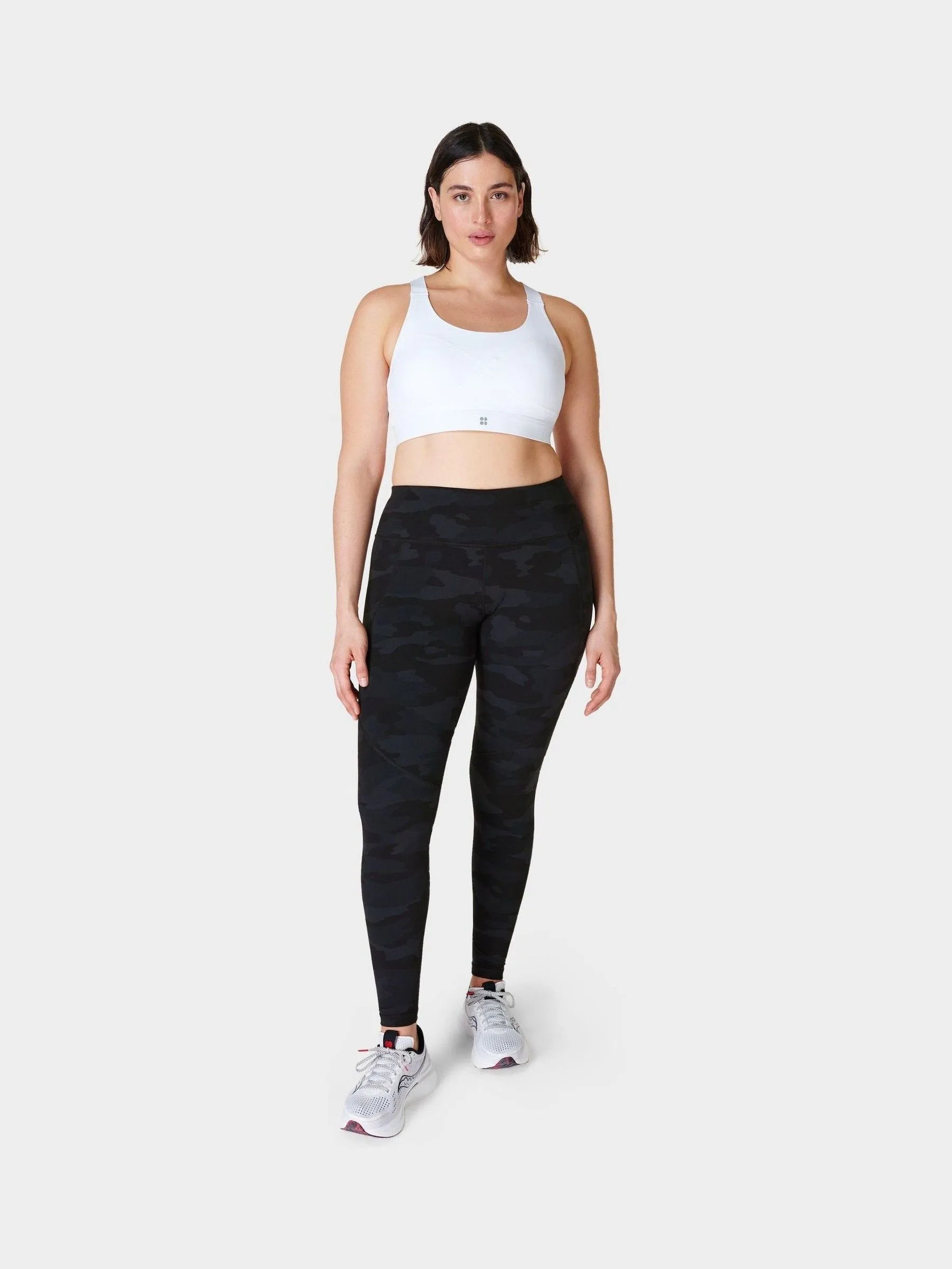 Sweaty Betty Ultra Black Camo Print Full Length Power Workout Leggings