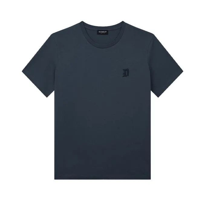 T-SHIRT RICAMATA Uomo Blu Inchiostro