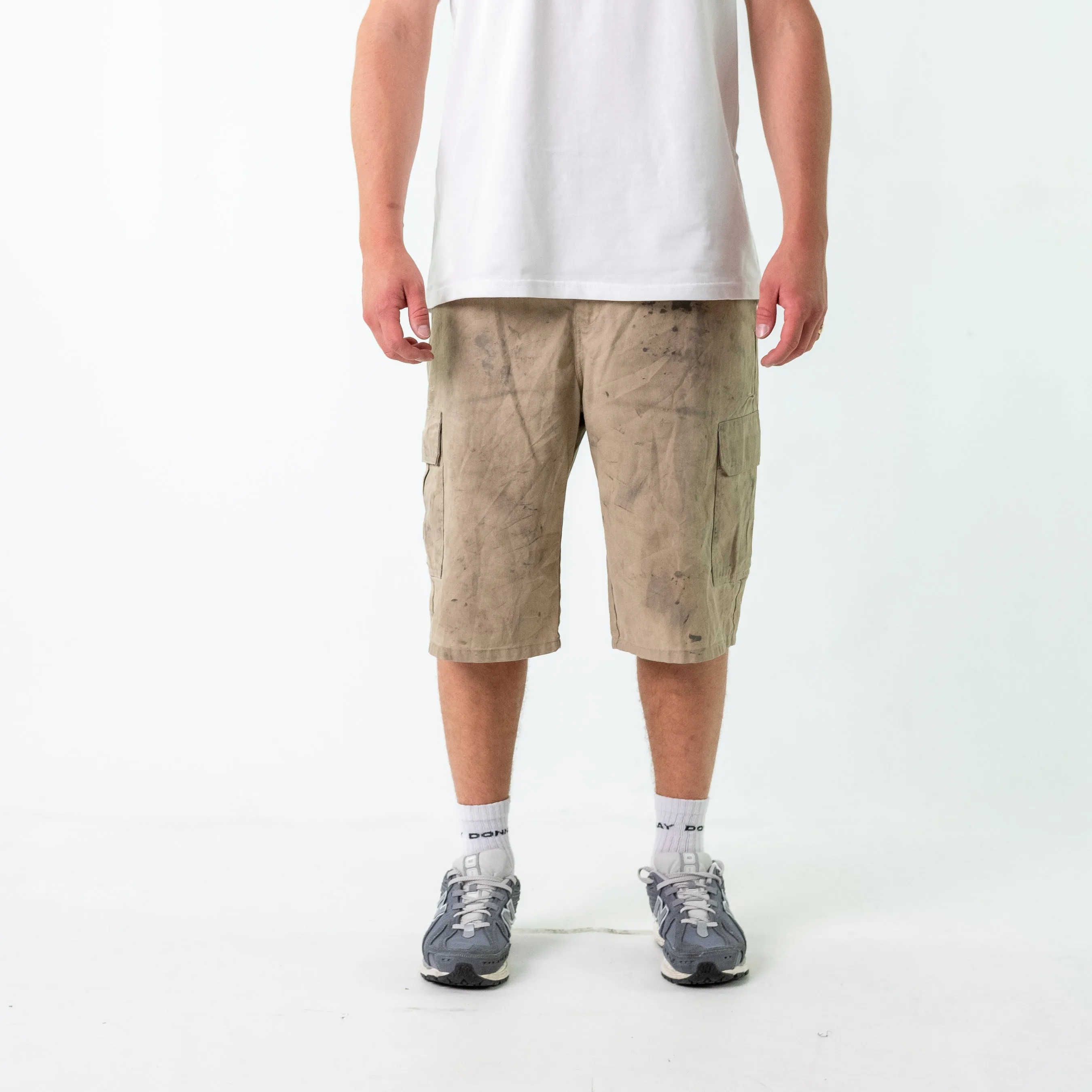 Tan 90s Dickies Canvas Carpenter Jorts Shorts (36)