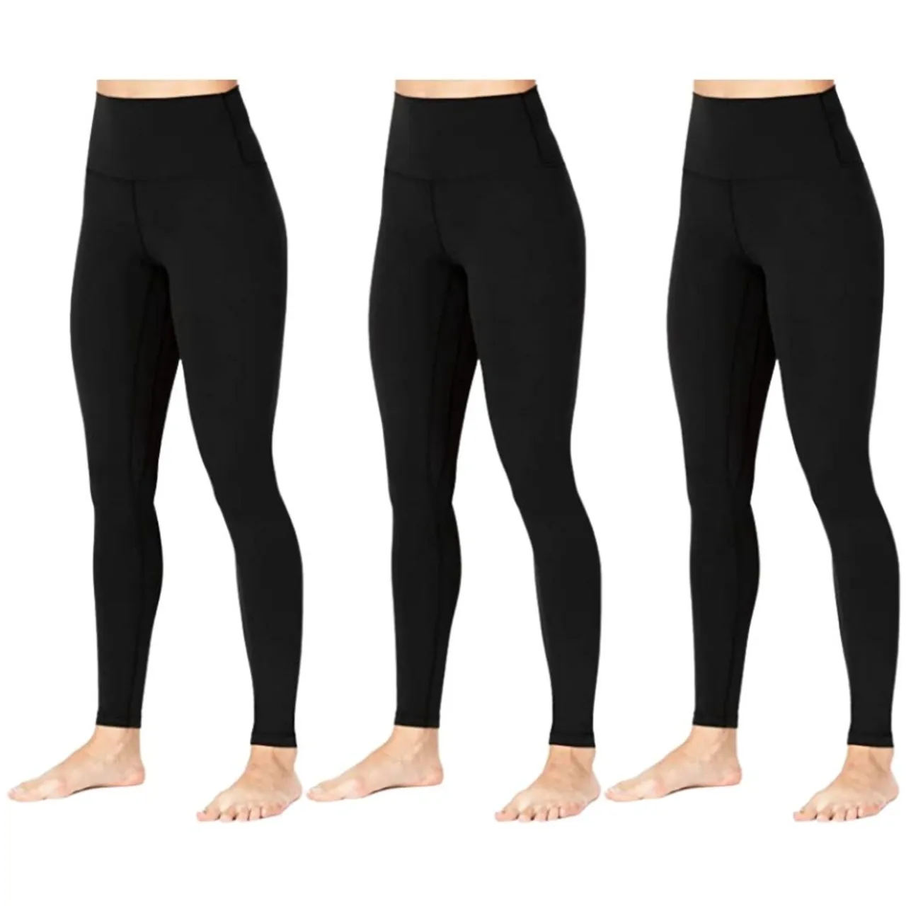 Women's High-Waist Active Performance Leggings (3-Pack)